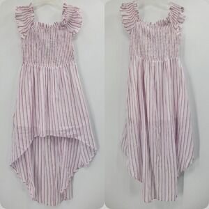 Women's English Factory Striped Hi-Lo Off‎ Shoulder Dress Size Large NEW A4